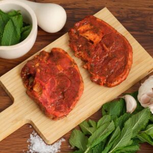 1.5kg Minted Boneless Leg Lamb Steaks